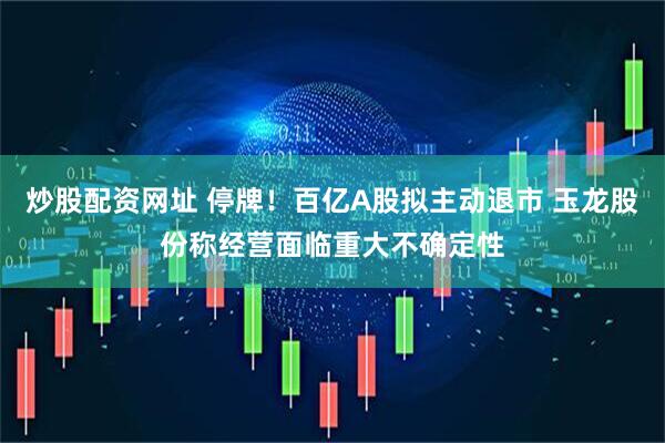 炒股配资网址 停牌！百亿A股拟主动退市 玉龙股份称经营面临重大不确定性